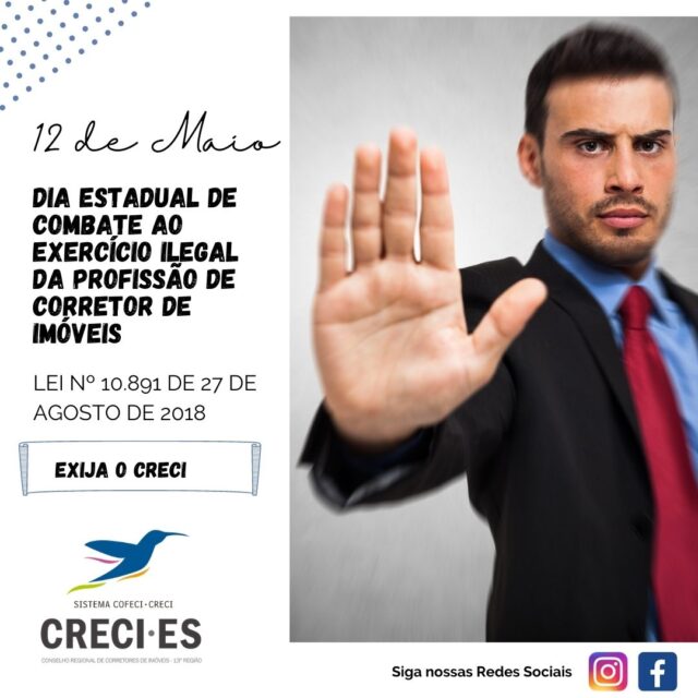 DIA DE COMBATE AO EXERCICIO ILEGAL DA PROFISSAO certo 12 DE MAIO